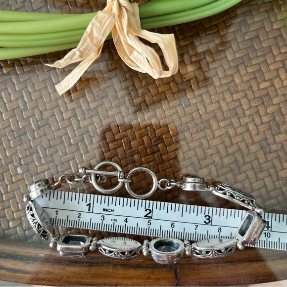 Sterling Silver Blue Topaz Bracelet - Picture 6 of 6